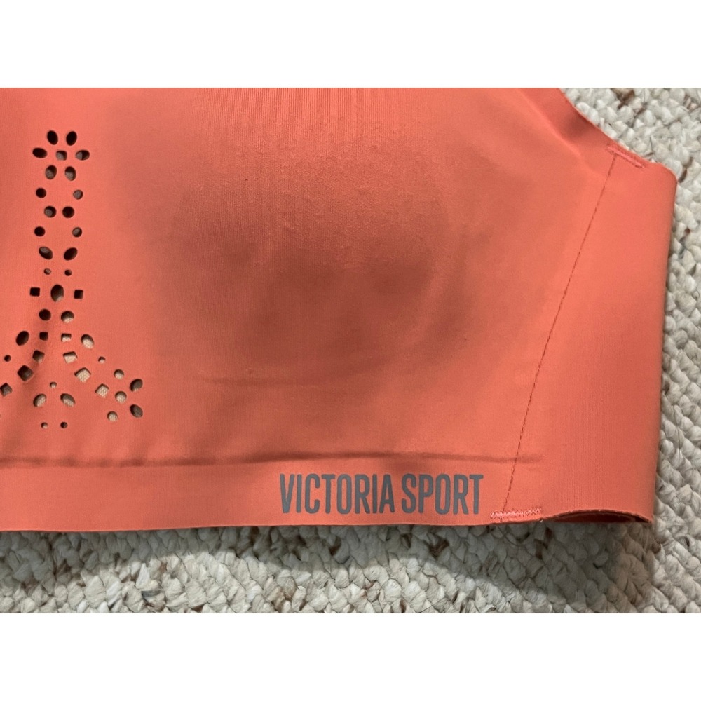 Victoria Sport Angel Max Sports Bra Women 34B Coral Racerback High Impact Yoga - Picture 5 of 11